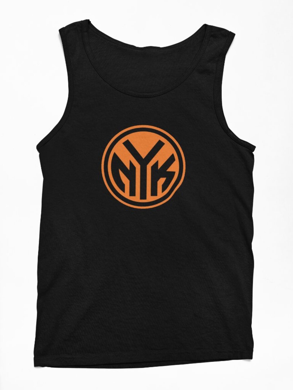 NEW York Knicks NYK Subway Token Monochrome Team Color Pop Logo Tank Top BLACK